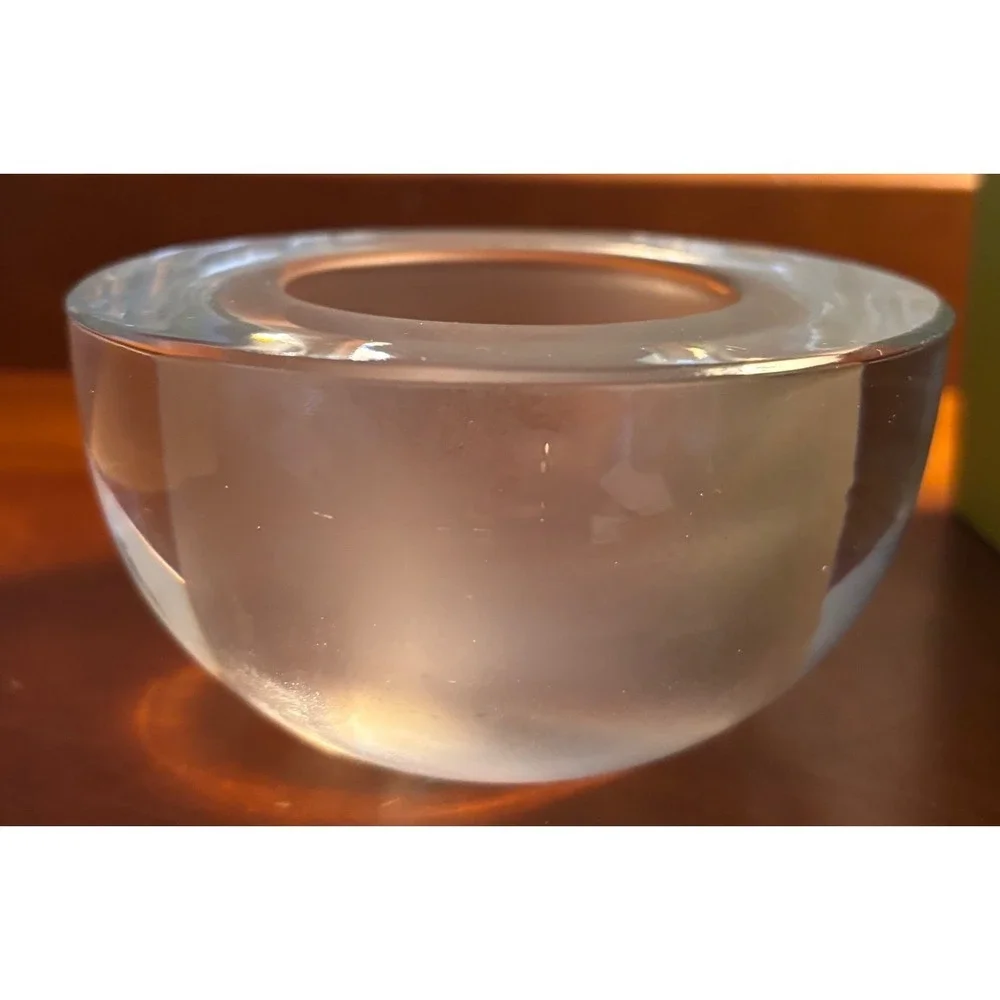 Fitz and Floyd glass candle‎ holder